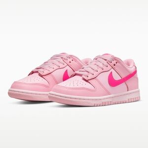 Nike Dunk Low Triple Pink Foam Big Kids Casual Shoe 5.5Y Womens 7 DH9765-600